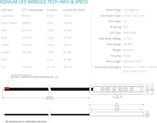 Miniatura 6 de Módulos LED rectos y redondos., LED ámbar