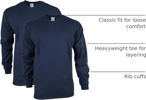 Miniatura 101 de Gildan - Camiseta de manga larga de algodón ultra estilo G2400 para adultos, paquete múltiple