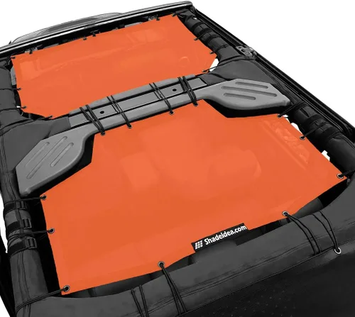 Miniatura 85 de Shadeidea JK - Parasol superior compatible con Jeep Wrangler JKU, cubierta de techo de malla suave (2007-2018) - Bloqueador de ruido de viento UV