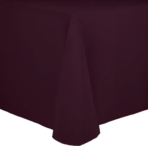 Miniatura 18 de Ultimate Textile Cotton-Feel - Mantel ovalado de poliéster hilado resistente a las manchas y a las arrugas, lavable a máquina, color berenjena, 1