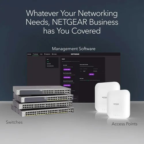 Miniatura 6 de NETGEAR - Conmutador inteligente Gigabit Ethernet de 26 puertos (GS724Tv4) - Administrado, con 24 x 1G, 2 x 1G SFP, montaje en escritorio o rack
