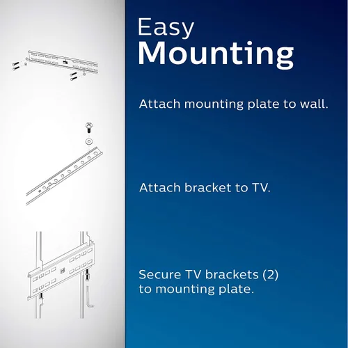 Miniatura 19 de Philips Soporte de pared para monitor de TV fijo para la mayoría de televisores y monitores de pantalla plana curvada LED LCD OLED de 37 a 90