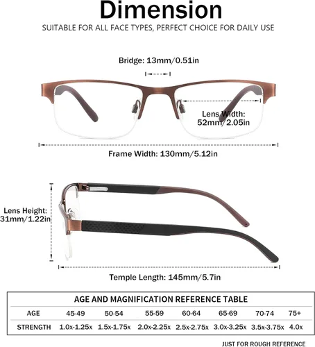 Miniatura 3 de Paquete de 4 lentes de lectura para hombres, lectores de computadora con bloqueo de luz azul, anti rayos UV, fatiga ocular/deslumbramiento, lentes