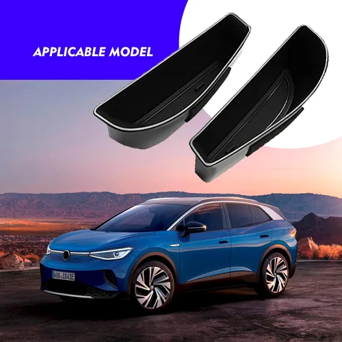Miniatura 7 de Caja de almacenamiento lateral de puerta VW ID.4 2022 compatible con Volkswagen ID.4 2021-2023, caja de almacenamiento para manija de puerta 2022 VW