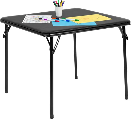 Miniatura 24 de Flash Furniture Mindy Kids - Juego de mesa y sillas cuadradas plegables de 5 piezas para guardería y aulas, juego de mesa de actividades y sillas