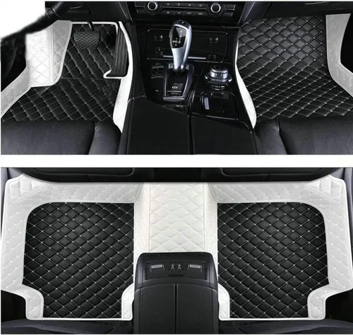 Miniatura 12 de Tapetes de cuero impermeables para automóvil y SUV, alfombrillas para hombres y mujeres, negro y beige, personalizable (color marrón)