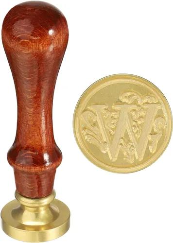 Miniatura 25 de YOKIVE Sello de cera del alfabeto, sello de letras con mango extraíble para decorar postales, ideal para festivales, bodas (dorado, rojo, letra J)