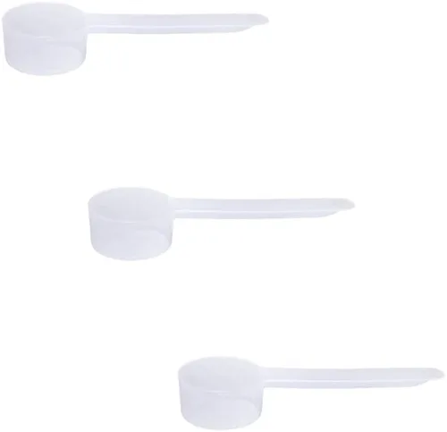 Miniatura 77 de Conjunto de 5 cucharas medidoras de plástico, 6 cucharadas (90 cc 3/8 taza 3 oz. 90 mL) con mango largo para polvos, gránulos, café, comida