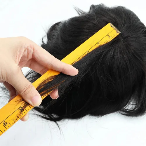 Miniatura 6 de Toupee - Pelucas de cabello humano para hombre, tupé europeo virgen, unidades de cabello humano ondulado, peluca para hombre, sistema de reemplazo