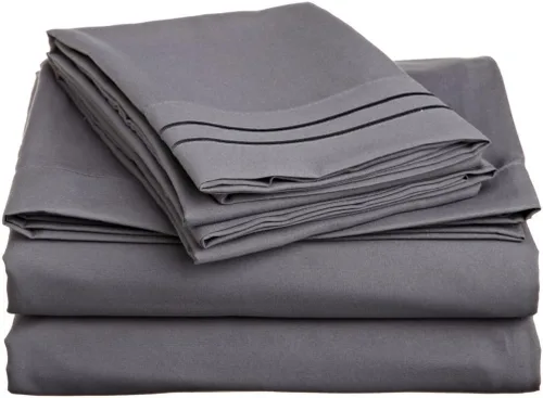 Miniatura 5 de LaxLinen Sábanas Aqua Solid Full, 1 sábana bajera de bolsillo extra profundo para colchones de 18 a 24 pulgadas, calidad egipcia elástica, 600 hilos