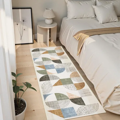 Miniatura 2 de Beeiva Alfombra de Pasillo Lavable Boho de 2 x 6 Pulgadas, Alfombras de Pasillo para Interiores Antideslizantes con Respaldo de Goma, Alfombra
