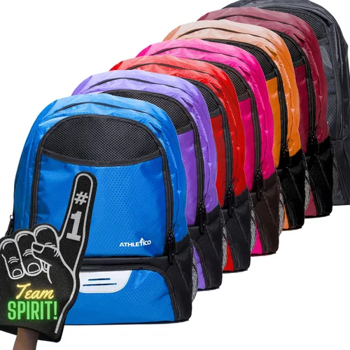 Miniatura 5 de Athletico - Mochila de fútbol juvenil, mochilas para baloncesto, voleibol y fútbol americano Incluye compartimentos separados para tacos y pelota
