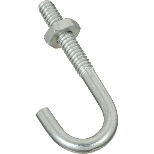 Miniatura 5 de National Hardware N232-975 2195BC Tornillo J con tuerca hexagonal Construcción de alambre de acero chapado en zinc 1/2 pulgadas x 6 pulgadas Roscas