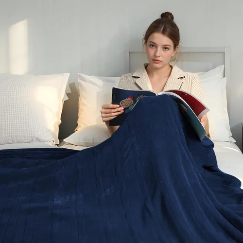 Miniatura 33 de Manta Eléctrica Térmica de Franela y Sherpa 50"x60" Tamaño Throw - 4 Niveles de Calor, Apagado Automático 10H, Calentamiento Rápido, Acogedora
