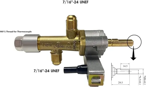 Miniatura 6 de Válvula de control de seguridad de gas certificada por CSA con dispositivo de encendido piezoeléctrico para jardín alimentado por propano solar
