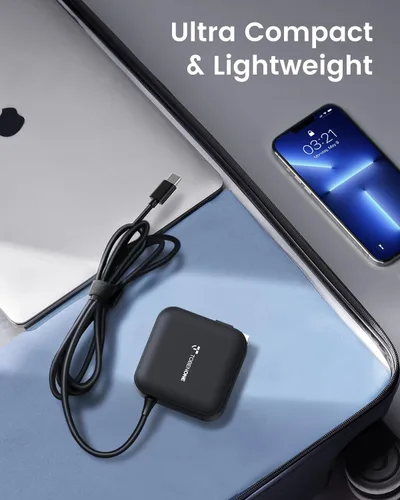 Miniatura 5 de TobenONE Cargador USB C de 100 W, adaptador de fuente de alimentación universal GaN III, cargador rápido plegable de repuesto PD3.0 para MacBook