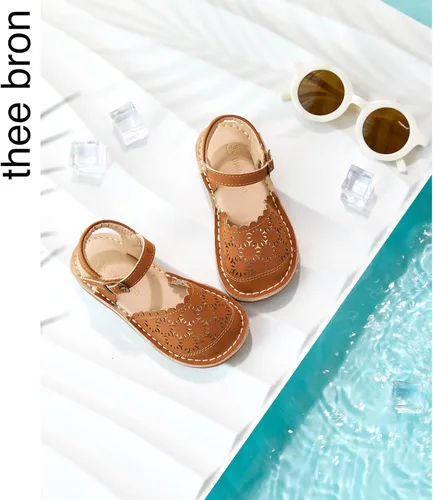 Miniatura 53 de THEE BRON Sandalias cómodas para niñas, zapatos para niños, sandalias rellenas