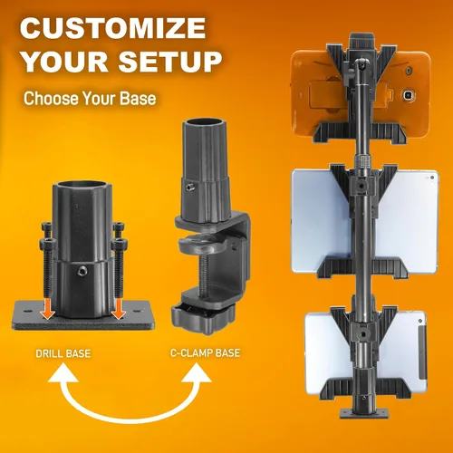 Miniatura 4 de iBOLT Tablet Tower - Soporte de abrazadera para punto de compra/POS, con 3 soportes TabDock perfecto para múltiples aplicaciones de entrega