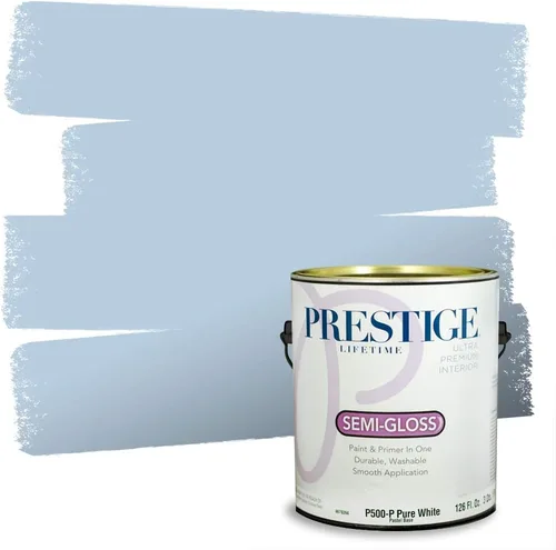 Miniatura 125 de Prestige Paints. - Base y pintura para exteriores en un solo galón, 1 galón. plano, comparable con Sherwin Williams Topsail. SW6799-PCM