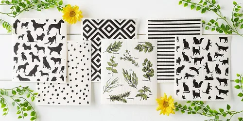 Miniatura 6 de DII Paños suecos para cocina y limpieza, reutilizables, lavables a máquina y aptos para lavavajillas, biodegradables, 7.75 x 6.75 pulgadas, blanco