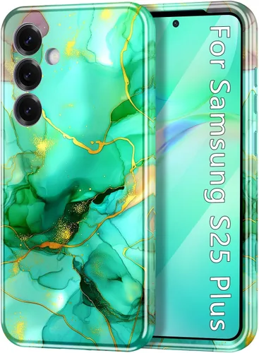 Miniatura 44 de Btscase para Samsung Galaxy S25, [Probado contra caídas de grado militar] Funda protectora de diseño de patrón de mármol, resistente, delgada