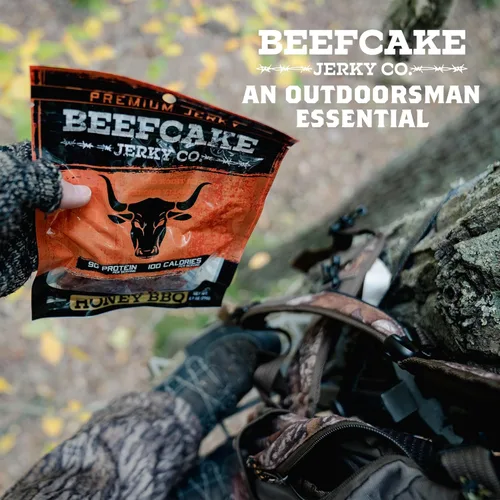 Miniatura 4 de BeefCake Jerky Paquete Clásico de Cecina de Res, Incluye Cecina de Res Sabor Tradicional Pimienta y Original, 9 Gramos de Proteína y 100 Calorías