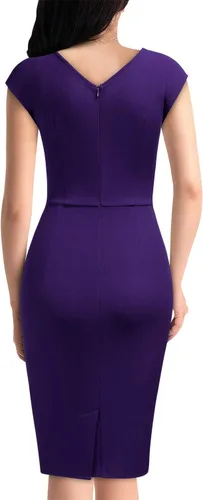 Miniatura 2 de Miusol - Vestido de estilo vintage delgado sin mangas entallado para mujer