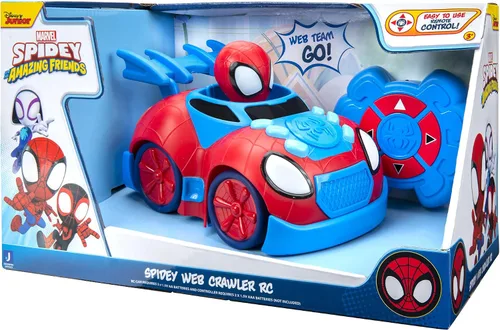 Miniatura 6 de Jazwares Marvel Spidey y sus Increíbles Amigos Web Crawler RC - Vehículo Control Remoto - Cuenta con Súper Héroe Integrado con 4 Funciones