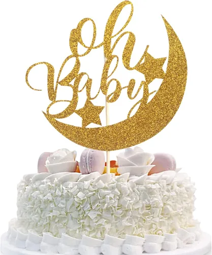 Oh Baby Cake Topper – Suministros de decoración de pastel de fiesta de cumpleaños de bebé de alta calidad, para baby shower, fiesta de revelación de