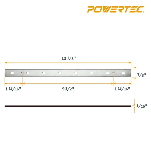 Miniatura 4 de POWERTEC Cuchillas cepilladoras de 13 pulgadas para cepilladora DeWalt DW735, DW735X, repuesto para cuchillos cepilladores DW7352, juego de 6