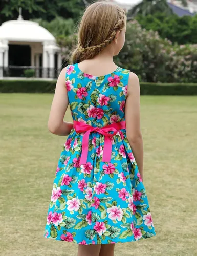 Miniatura 240 de Vestido de verano para niña, de algodón, con diseño floral