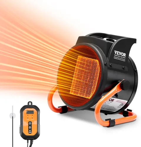 Miniatura 11 de VEVOR Calentador de invernadero, 1500 W PTC, calentamiento rápido con protección contra sobrecalentamiento, ventilador de tienda de cultivo pequeño