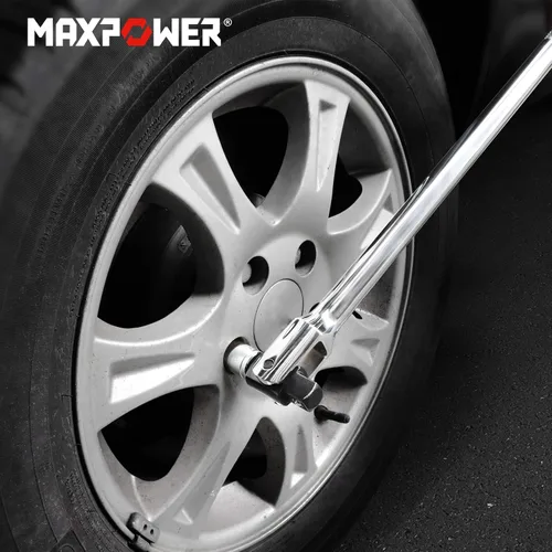 Miniatura 6 de MAXPOWER Barra de disyuntor de 24 pulgadas de doble transmisión con mango flexible de transmisión de 3/4 de pulgada y de 1/2 de pulgada