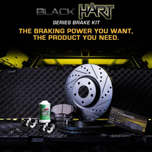 Miniatura 3 de Hart Brakes Kit de frenos y rotores traseros Pastillas de freno traseras Rotores y pastillas de frenos Pastillas de freno y rotores