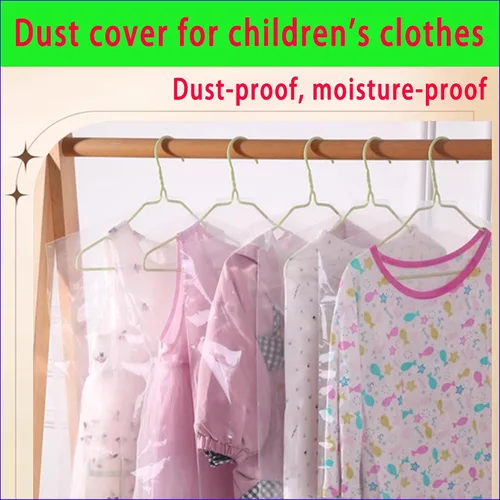 Miniatura 3 de Paquete de 20 fundas de plástico transparente (18 x 28 pulgadas), para ropa de niños, bolsas de tintorería, fundas de ropa para colgar, bolsas