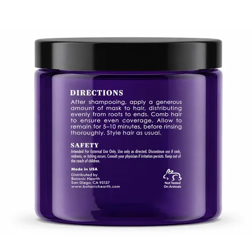 Miniatura 8 de Botanic Hearth Mascarilla morada para el cabello, para cabello rubio, plateado y gris, sin sulfatos ni parabenos, 8 onzas líquidas