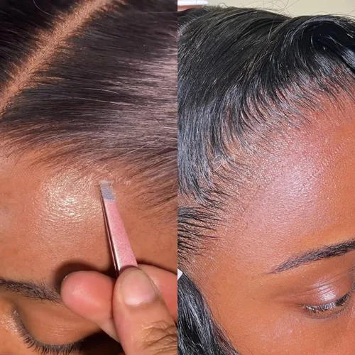 Miniatura 6 de Encaje frontal HD real de 13 x 4 pulgadas, ultra fino, encaje suizo HD, nudos blanqueados, cierre frontal, cabello humano virgen prearrancado