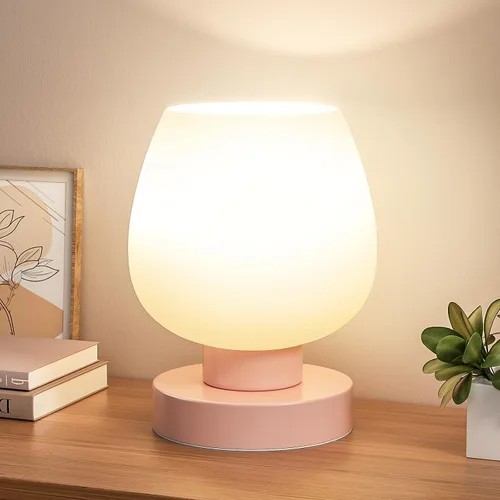 Miniatura 13 de Seealle Lámpara de mesa táctil para mesita de noche, pequeña lámpara de noche para dormitorio, sala de estar, mesita de noche, lámpara de escritorio