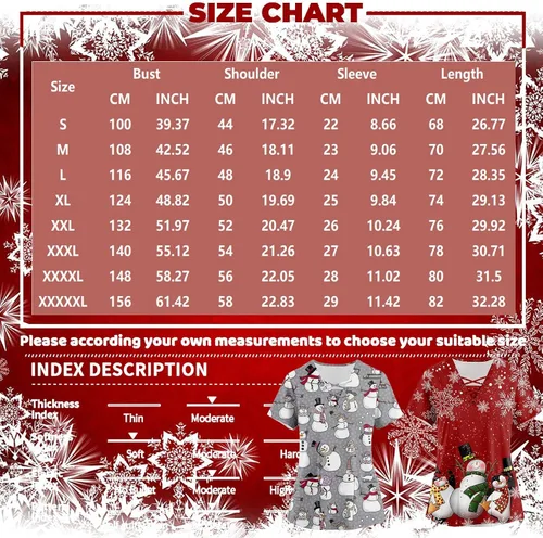 Miniatura 3 de Camisa médica de Navidad para mujer, elástica, duradera, fácil de cuidar, con bolsillo