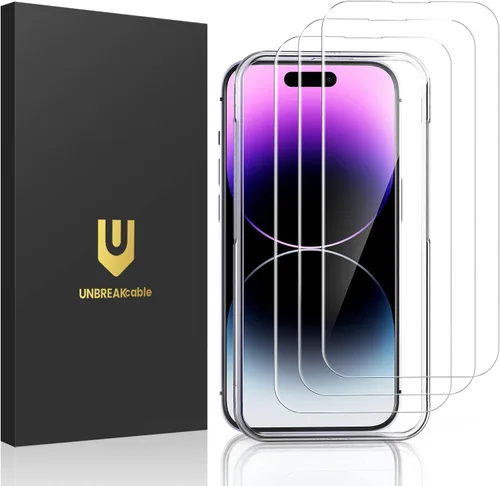 Miniatura 24 de UNBREAKcable Paquete de 3 protectores de pantalla para iPhone 17 Pro Max, vidrio templado doble inastillable [marco de fácil instalación]