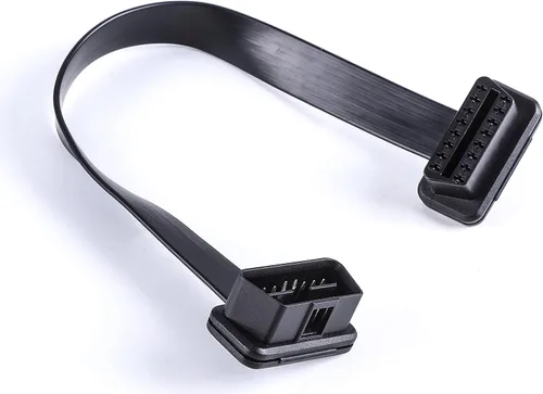 Miniatura 3 de Cable de diagnóstico de extensión de cinta OBD 2 OBD ii de perfil bajo macho a hembra 16 pines completamente conectado para lector de código
