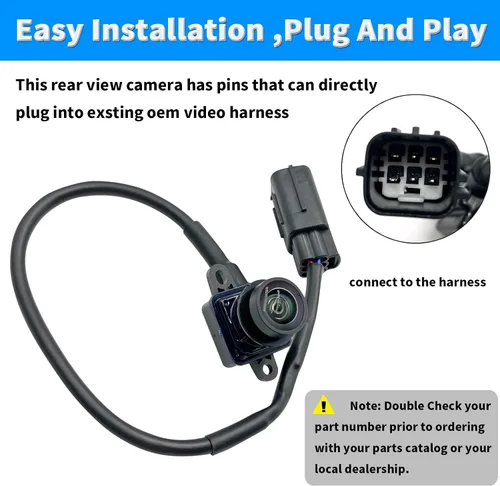 Miniatura 2 de Cámara de retrovisión trasera compatible con Dodge Durango 2011-2013 Jeep Grand Cherokee 2011-2013 Reverse Park Assist Backup Camera Reemplaza