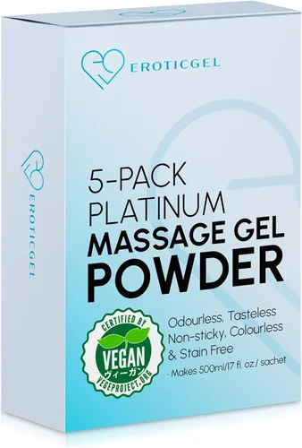 Miniatura 11 de Platinum Edition Japanese Nuru Massage Gel Powder Paquete de 2 sobres de viaje de 0.18 oz Fórmula simple · Mezclas personalizadas Hecho