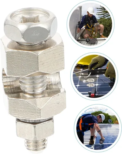 Miniatura 6 de GANAZONO 4 unids protección conexión a tierra cable de tierra panel solar montaje en tierra panel solar clip fotovoltaico