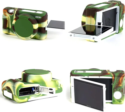 Miniatura 6 de Carcasa de silicona segura profesional para cámara Sony ZV-1 ZV1 ZV 1 Vlogger digital (camuflaje)