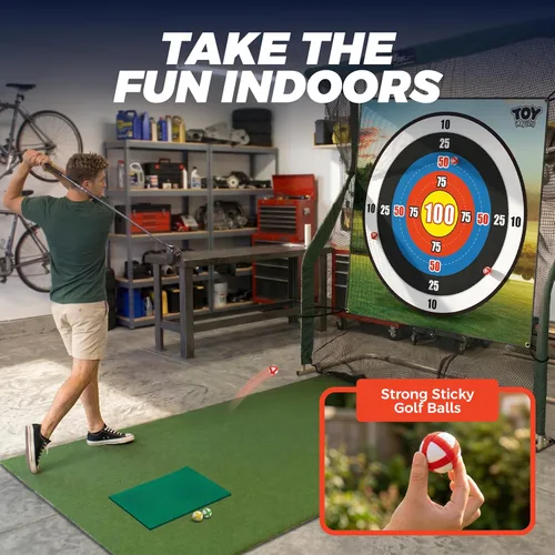 Miniatura 5 de TOY Life Chipping - Tapetes de práctica de golf, juego de golf, tapete de entrenamiento para interiores y exteriores, para adultos, familia, niños