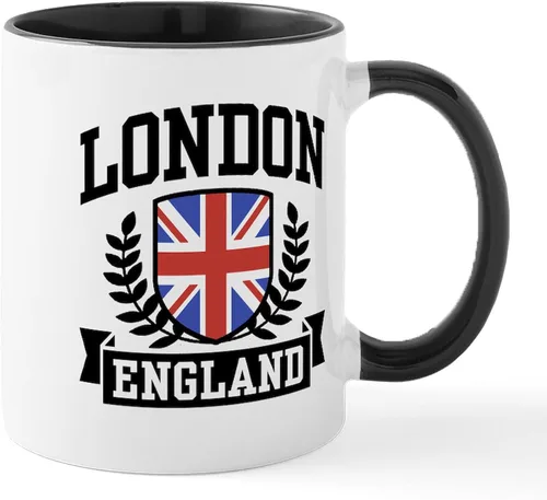 Miniatura 26 de CafePress Born American, British By Hea Taza de café de cerámica de 11 oz (11.0 fl oz)