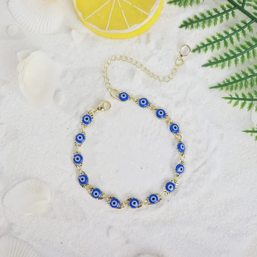 Miniatura 3 de Pulsera de oro para mujeres y niñas, pulsera de cuentas ajustable para adolescentes y niñas
