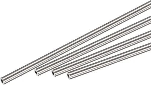 uxcell Tubo redondo de acero inoxidable 304 0.079 in OD 0.020 in espesor de pared 11.811 in longitud 4 piezas
