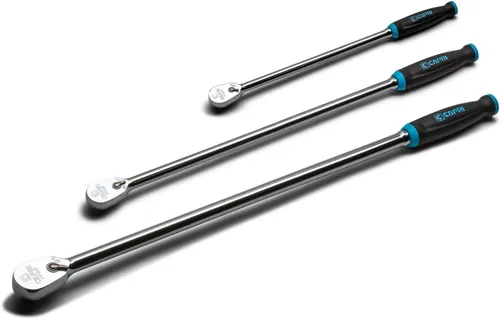 Miniatura 25 de Capri Tools Trinquetes, True 72 dientes, arco oscilante de 5 grados (juego de 3 piezas/perfil bajo de cabeza flexible), (Modelo: CP12000FX)